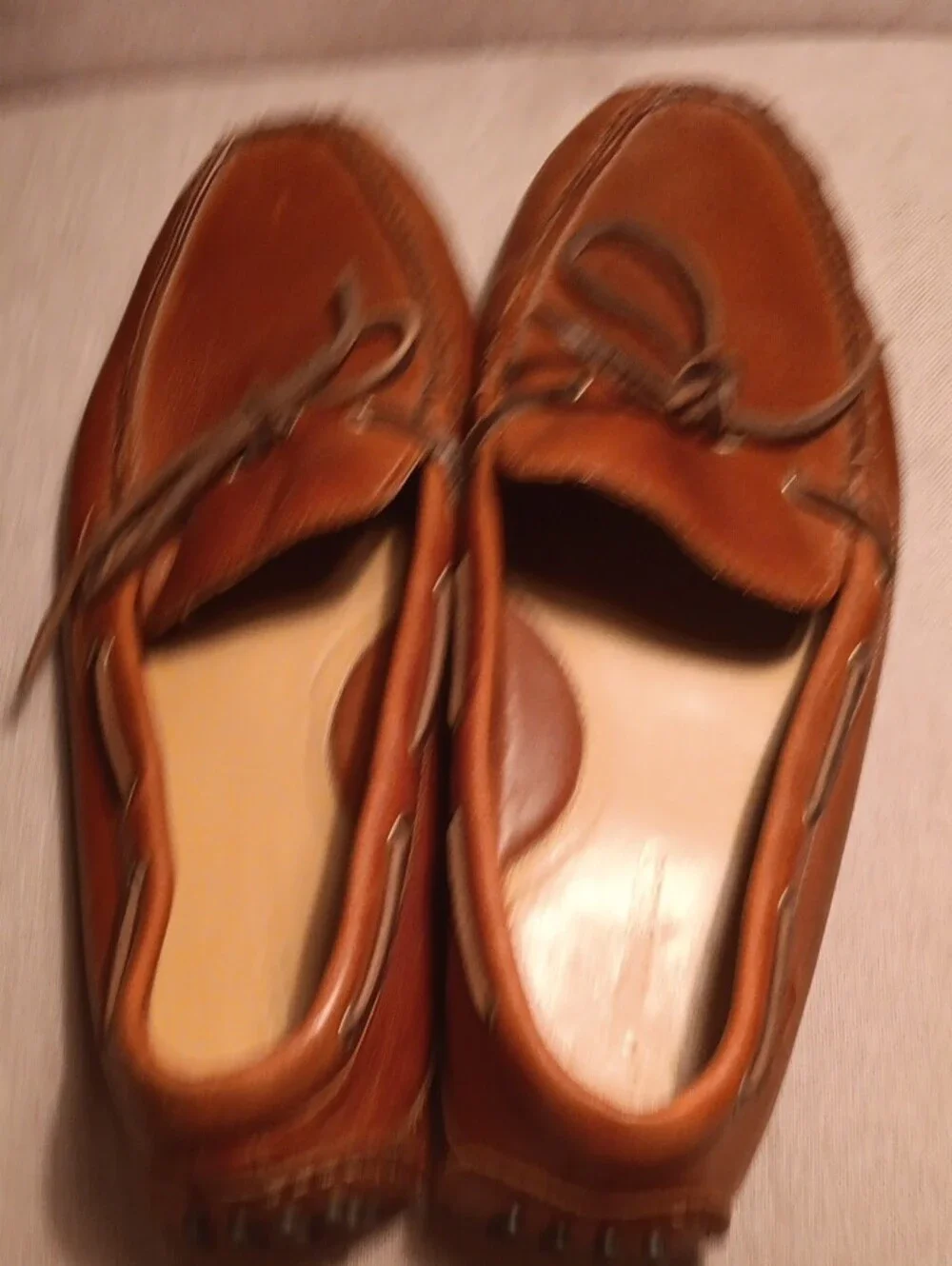Cole Haan Men’s Tan Brown Leather Driving Shoes